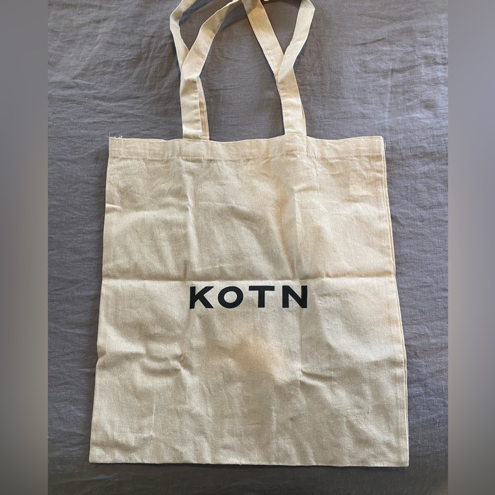NWOT KOTN Biege Unisex Canvas Tote Size: OS
